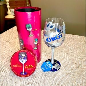 Hand Painted 👑 King 👑 Lolita Designer Wine Glass